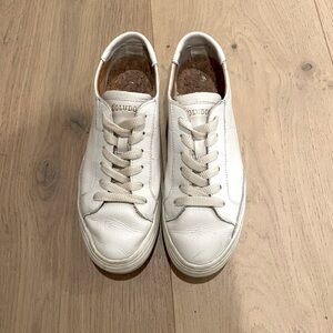 Soludos White Leather Sneakers